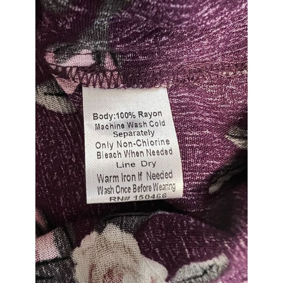 Monday Fun Floral Tunic Blouse~Size S~Purple Lightweight~Stitch Fix NWOT~L11 12 - Picture 9 of 9